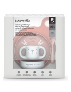 Vajilla Inf Mantel-Bol-Plato-Taza-Cuchara Nina +6M Suavinex