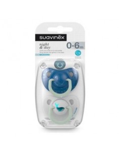Chupete Noche Anat Silic 0-6 M 2 Unidades Suavinex
