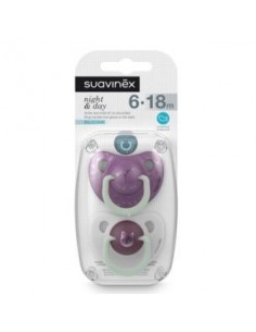 Chupete Noche Anat Silic 6-18 M 2 Unidades Suavinex