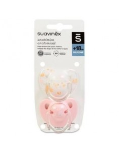 Chupete Fisiologico Silicona +18M 2 Unidades Suavinex