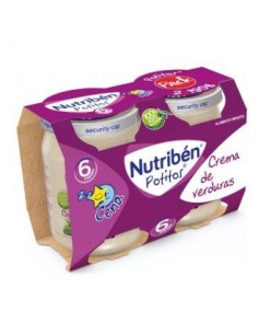 Nutriben Potito Cena Crema De Verduras 2X190Gr +6M Nutriben