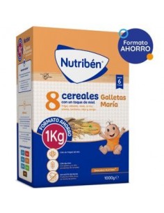 Nutriben 8 Cereales Miel Galleta Maria 1000 Gramos Nutriben