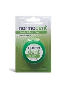 Hilo Dental Normodent Cera Y Fluor Menta 50 Ml Normon