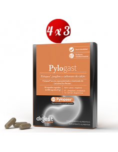 Pack 4x3 Pylogast 30 capsulas de Herbora