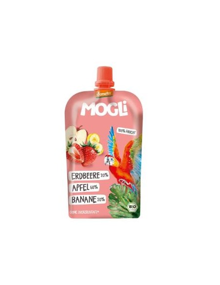 Smoothie Manzana Platano Fresa 6Udsx120 Gramos Demeter Mogli