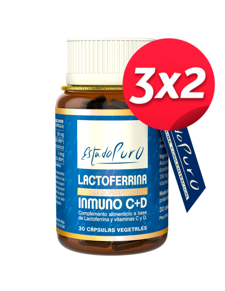 Pack 3x2 Lactoferrina Inmuno C+D 30cap. de Tongil.