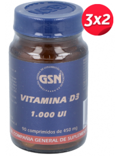 Pack 3x2 Vitamina D3 1000Ui...
