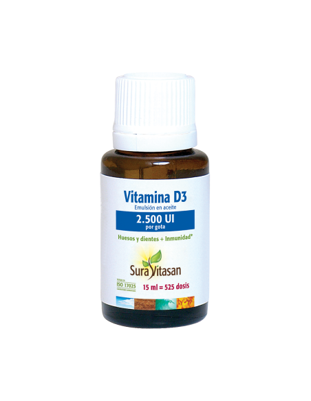 Pack de 2 uds Vitamina D3 2.500Ui 15Ml. de Sura Vitasan