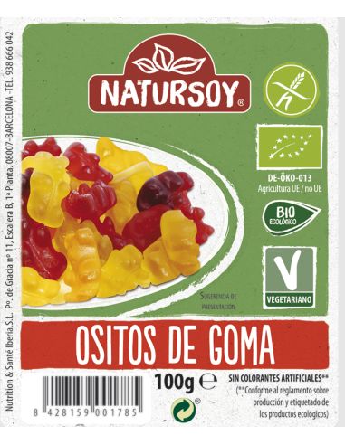 Ositos De Goma 100 G de Natursoy