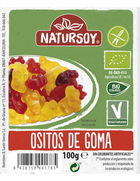 Ositos De Goma 100 G de Natursoy