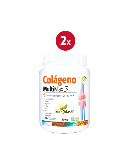 Pack 2 uds Colageno Multimax 5 330gr Sura Vitasan