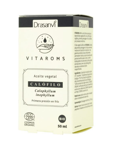 Aceite Vegetal Calofilo Bio (Primera Presion Frio) 50Ml Ecocert Vitaroms Drasanvi