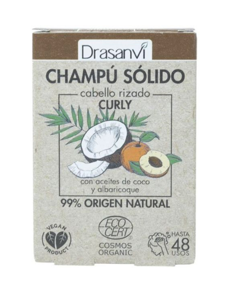 Champu Solido Cabello Rizado Ecocert 80G Drasanvi