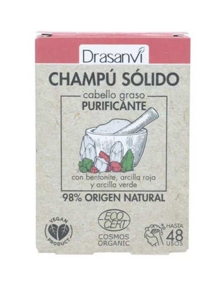 Champu Solido Cabello Graso Ecocert 80G Drasanvi