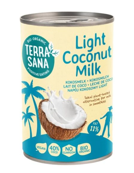 Leche de coco baja en grasas de Terrasana