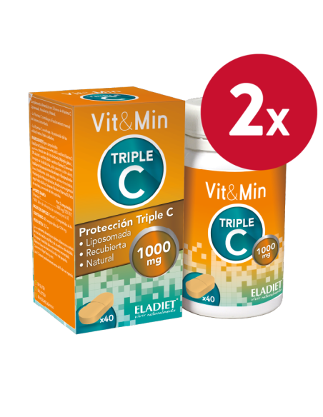 Pack de 2 uds Triple C Vit. C Liposomada 40Comp. de Eladiet