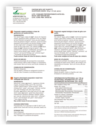 Falafel Bio de Alecosor Soria Natural