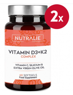 Pack 2 uds Vitamina D3+K2...