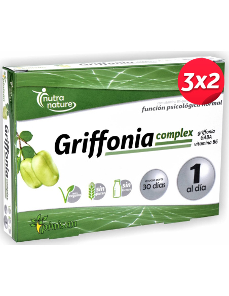 Pack 3x2 Griffonia Complex, Nutranature, 30 Cáps. de Pinisan