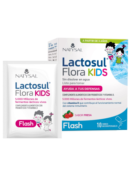 Lactosul Flora Kids Flash Fresa 10Sbrs Bucodisp. de Natysal