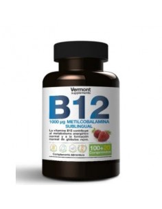 Vitamina B12 1000Mcg Sublingual 120Comp. de Vermont Supplements