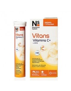 Ns Vitans Vitamina C+Zinc 20 Comp Eferv Limon de Ns