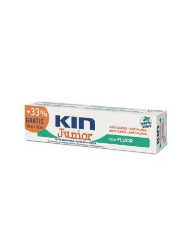 Kin Junior Pasta Dental Inf Menta Suave 75+25Ml. de Kin