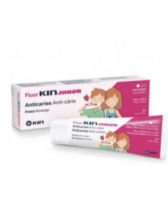 Fluor Kin Junior Gel 6-12 Años Fresa 75Ml 800 Ppm de Kin