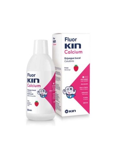 Fluor Kin Calcio Enjuague Bucal 500Ml 224 Ppm de Kin