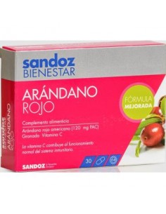 Sandoz Bienestar Arandano Rojo 30 Caps de Sandoz Bienestar