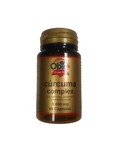 Curcuma 5000 Mg (95%) +Vit C+ Pimienta 60 Caps De Obire