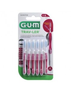 Cepillo Interdental Trav-Ler 1612 1,4Mm 6Un Rosa de Gum
