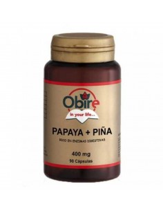 Papaya + Piña 400 Mg  90 Caps De Obire