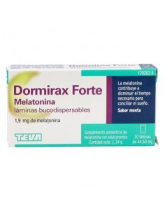 Dormirax Forte 1,9 Mg 30 Laminas Bucodispersables de Dormirax