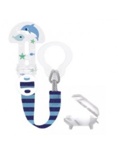 Broche Sujeta Chupete Clip It Cinta +0M 1Un Azul de Mam