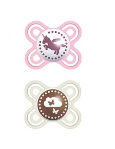 Chupete Perfect Start Silicona Fisio 0-2M 2Un Rosa de Mam