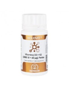 Holovit Vitamina D3 2000Ui + K2 60µg 50Perlas de Equisalud