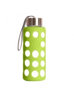 Botella Borosilicato Con Silicona Verde 300M Bbo6 de Irisana
