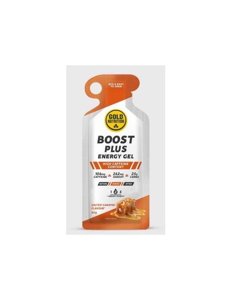 Boost Plus Energy Gel Caramelo Salado 16Geles. de Gold Nutrition