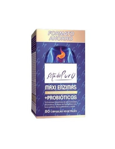 Maxi Enzimas Con Probioticos 80Vcap. Est de Tongil
