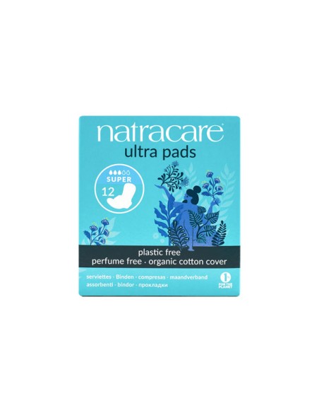 Compresas con alas super Natracare 12 unidades naturales