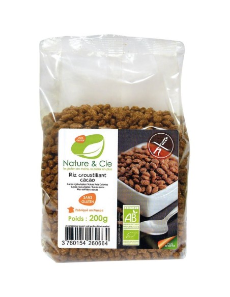 Arroz Hinchado Con Chocolate Sin Gluten Bio, 200 G de Nature&Cie