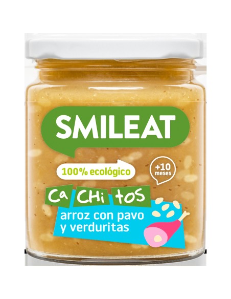 Tarrito Con Cachitos De Arroz Y Pavo Con Verduras de Smileat