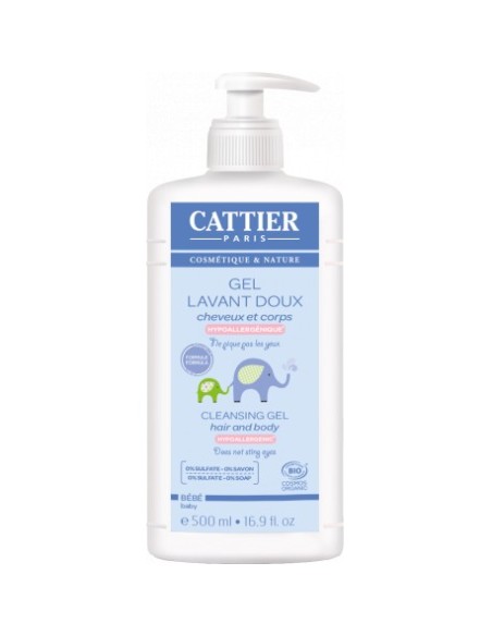 Gel De Baño Cabello Y Cuerpo Bebe 500Ml. de Cattier