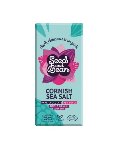 Chocolate  Negro 70% con Sal de Cornualles 75 g de Seed&Bean