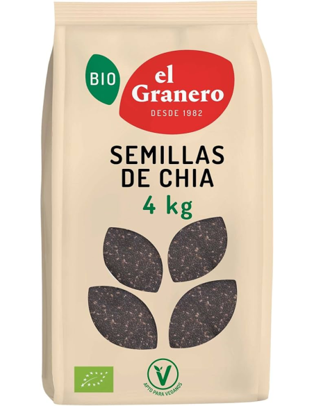 Semillas De Chia Bio, 4 Kg de El Granero Integral