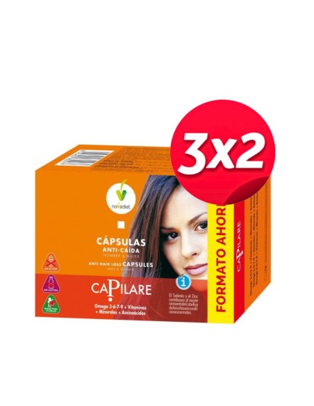 Pack 3x2 Capilare 120 Capsulas Envase de 120 cápsulas blandas. de Novadiet