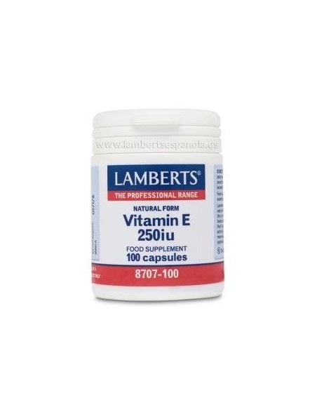 Vitamina E Natural 250 UI 100 Caps de Lamberts