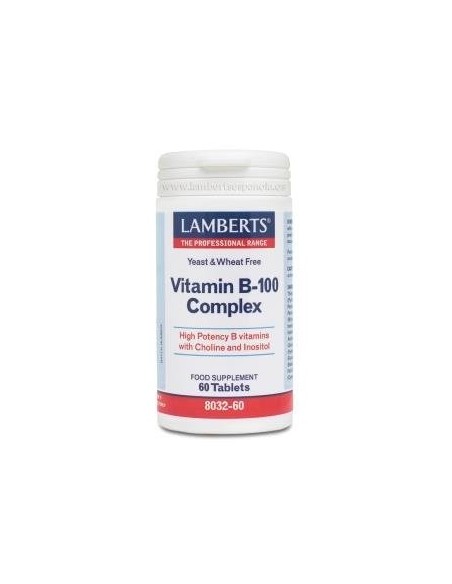 Complejo de Vitaminas B-100 60 Tabs de Lamberts