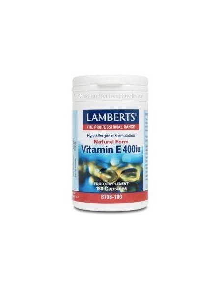 Vitamina E Natural 400 UI 180 Caps de Lamberts